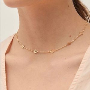 Gold Plated Flower Necklace